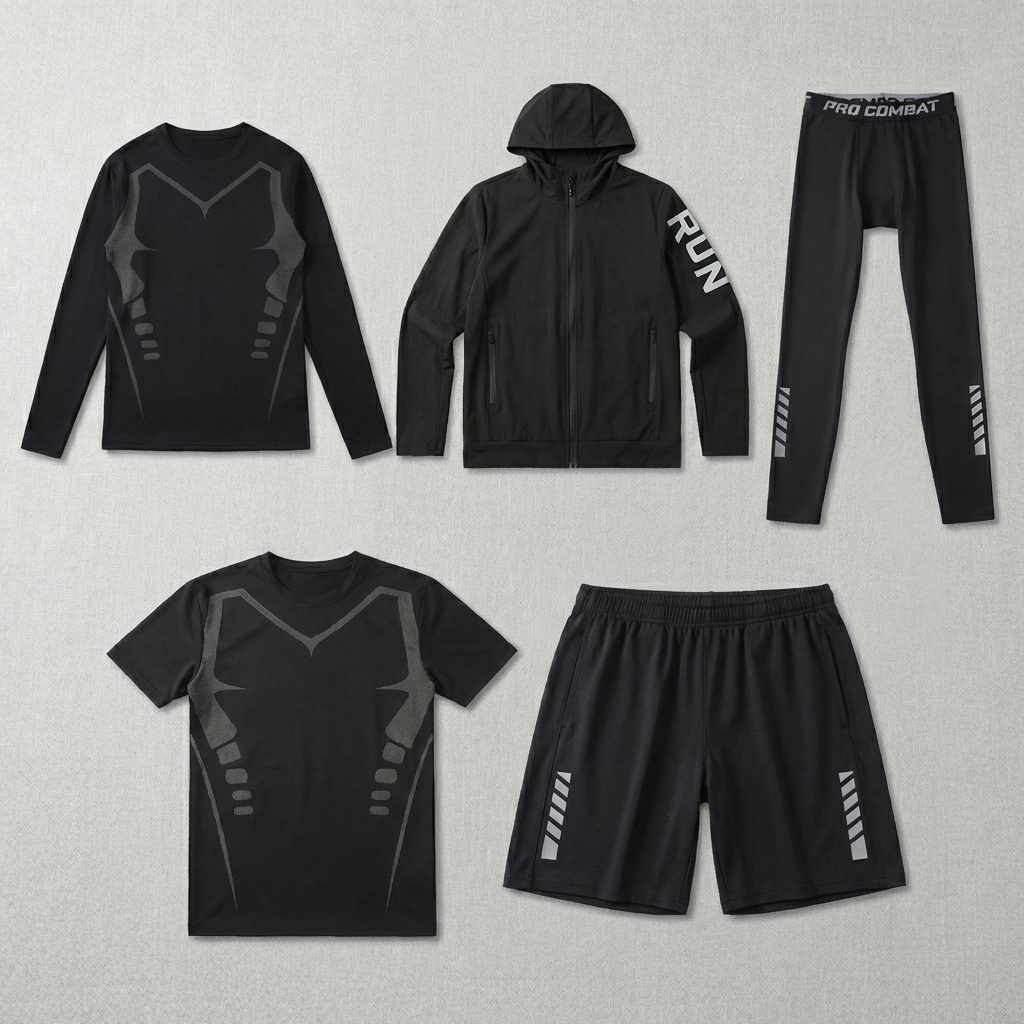 Running Gear Gym - Fitness Full 5 Piecs Set Tracksuit