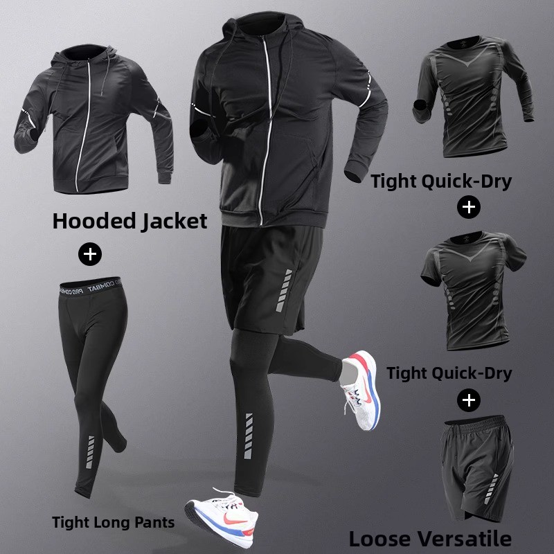 Men's Running Set Qui Dry Spor - огляд і ціна Running Gear Outfit
